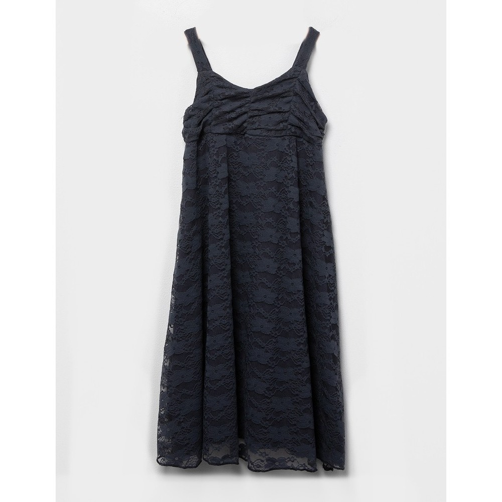 FULL TILT Girls Sleeveless Lace Ruched Babydoll Dress Dusk Medium NWT Tillys